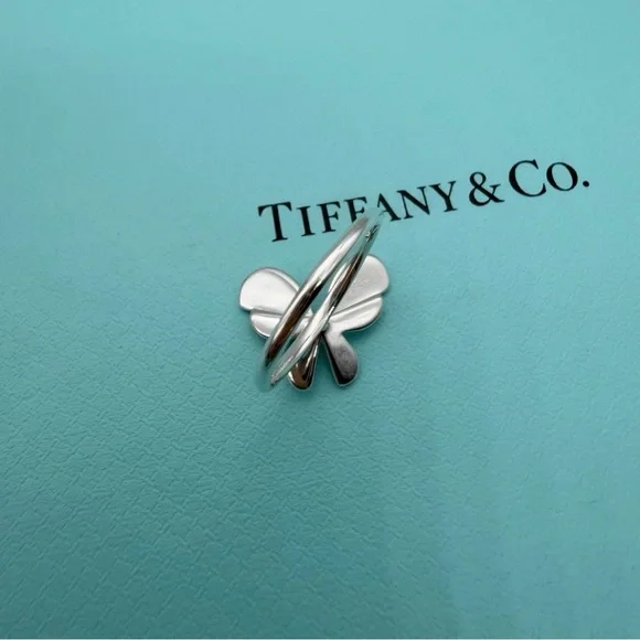 Tiffany & Co new size 8 love bug collection butterfly ring - Picture 5 of 10
